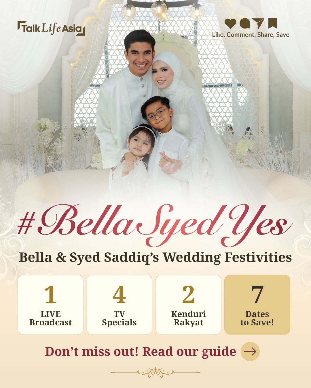 Syed Saddiq and Bella Astillah have officially tied the knot, but the celebrations aren’t over yet! 