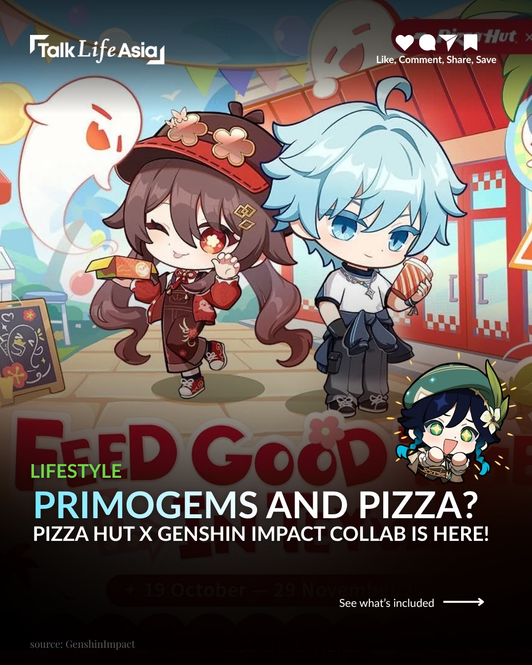Pizza, Primogems and Genshin goodies? 🍕👀

Pizza Hut Malaysia has teamed up with Genshin Impact, wi