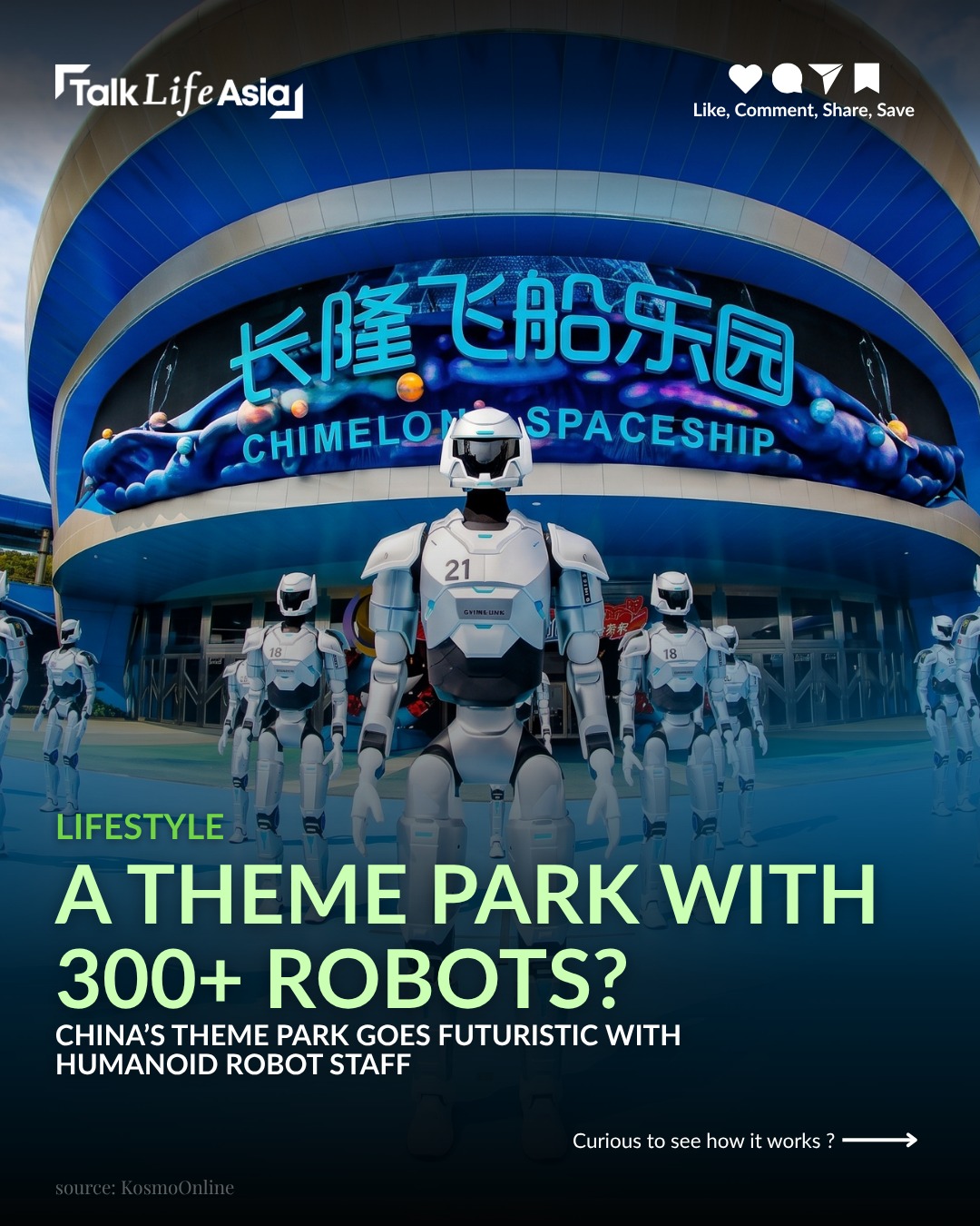 Could robots become part of your next day out? A theme park in China is using more than 300 AI-power