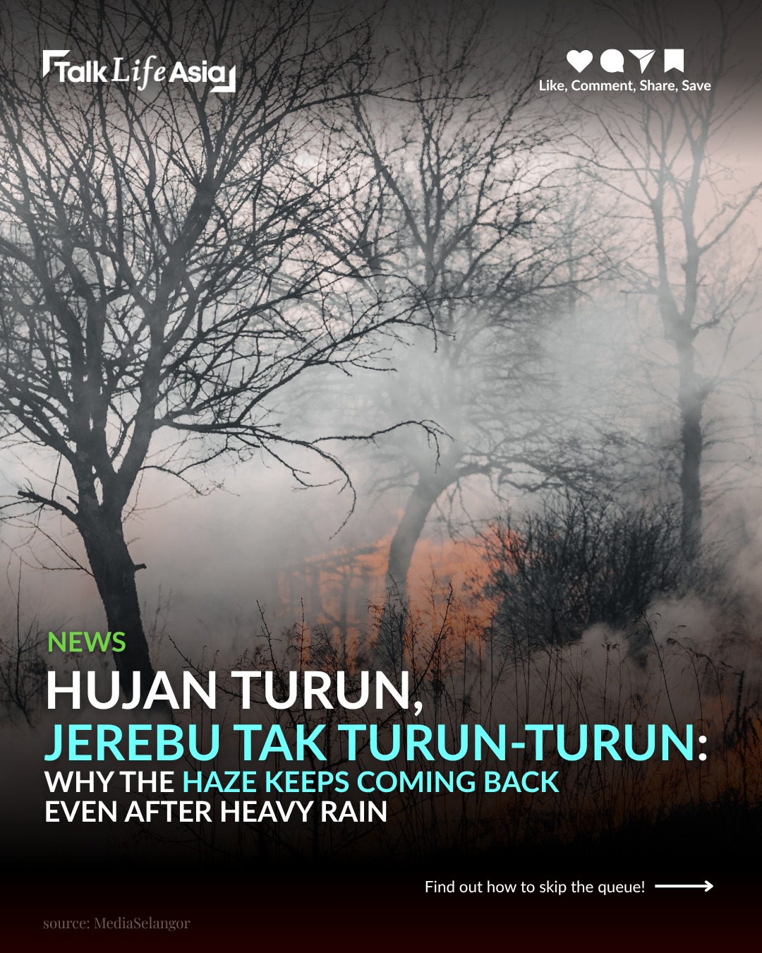 Thought the Rain Would Finally Clear Malaysia's Haze? Not So Fast. 👀

Experts explain why the haze 