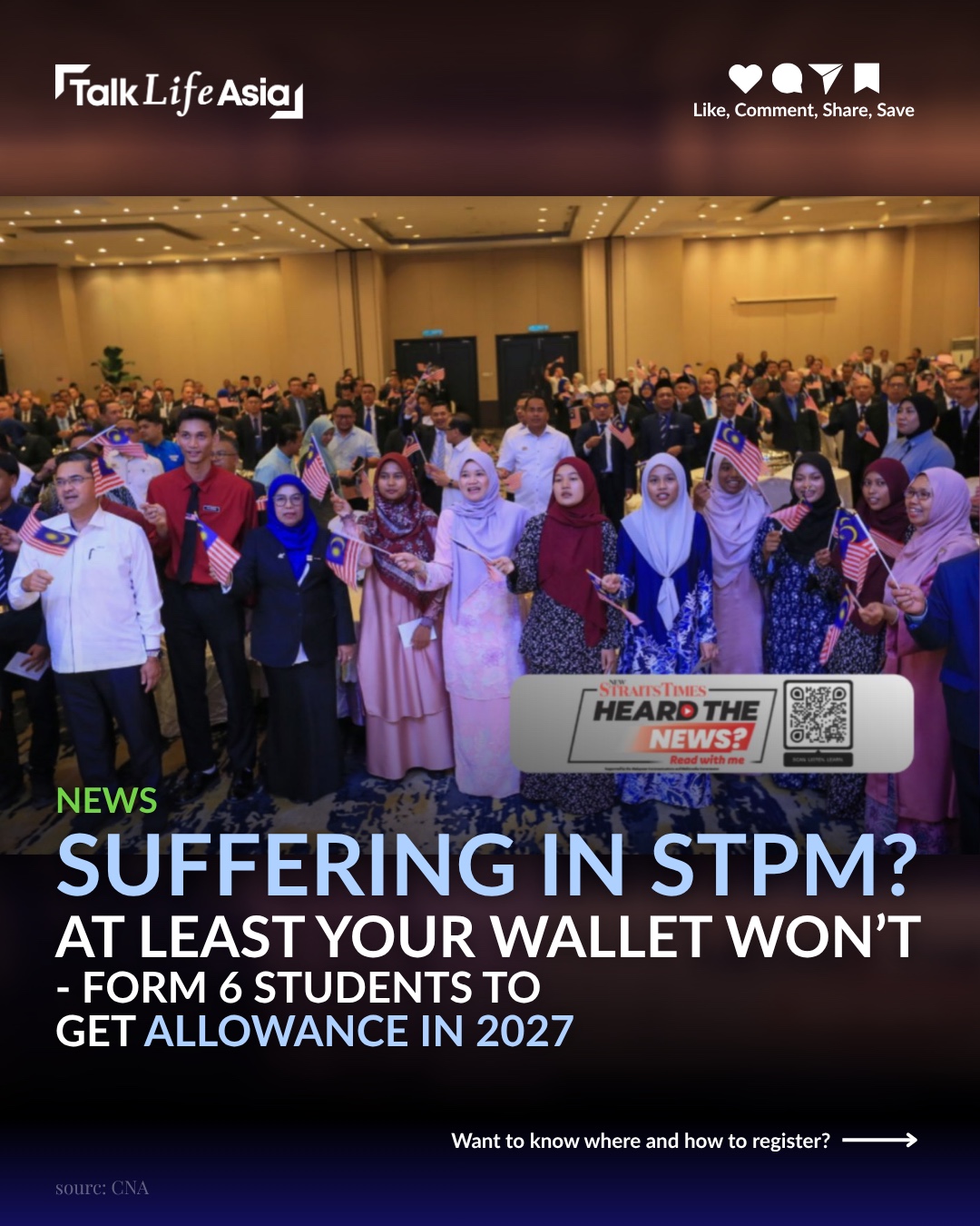 Finally, Form 6 students get some financial love! 😭

Form 6 students will receive a RM2,500 living 