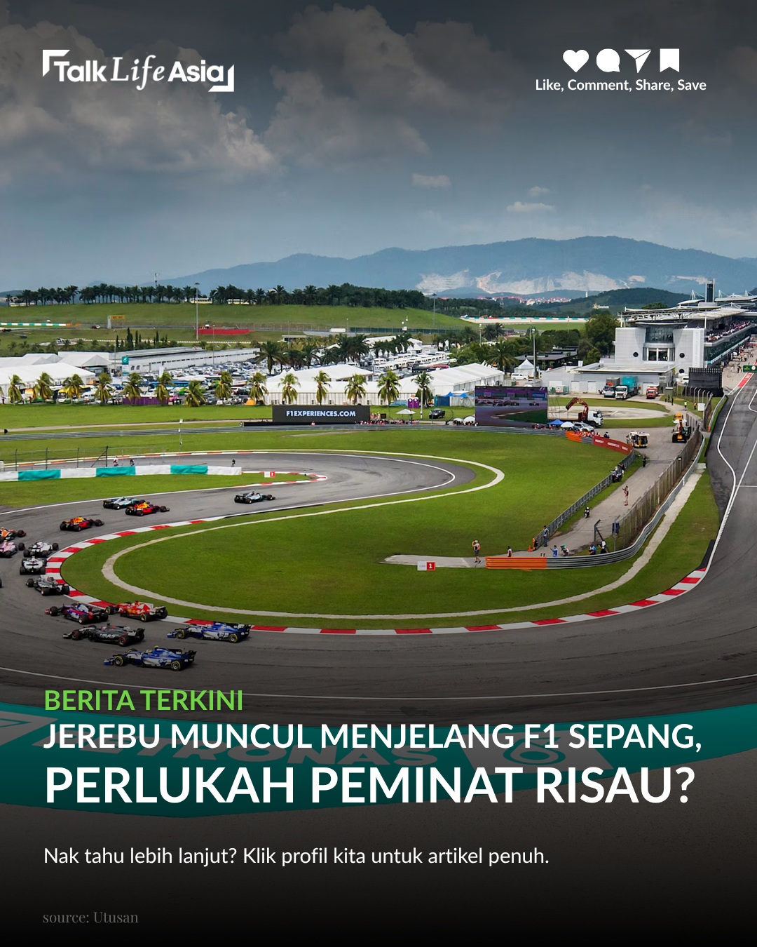🏎️🌫️ F1 bakal berlangsung di Sepang, tapi jerebu pula jadi cabaran.

Dengan perlumbaan semakin ham