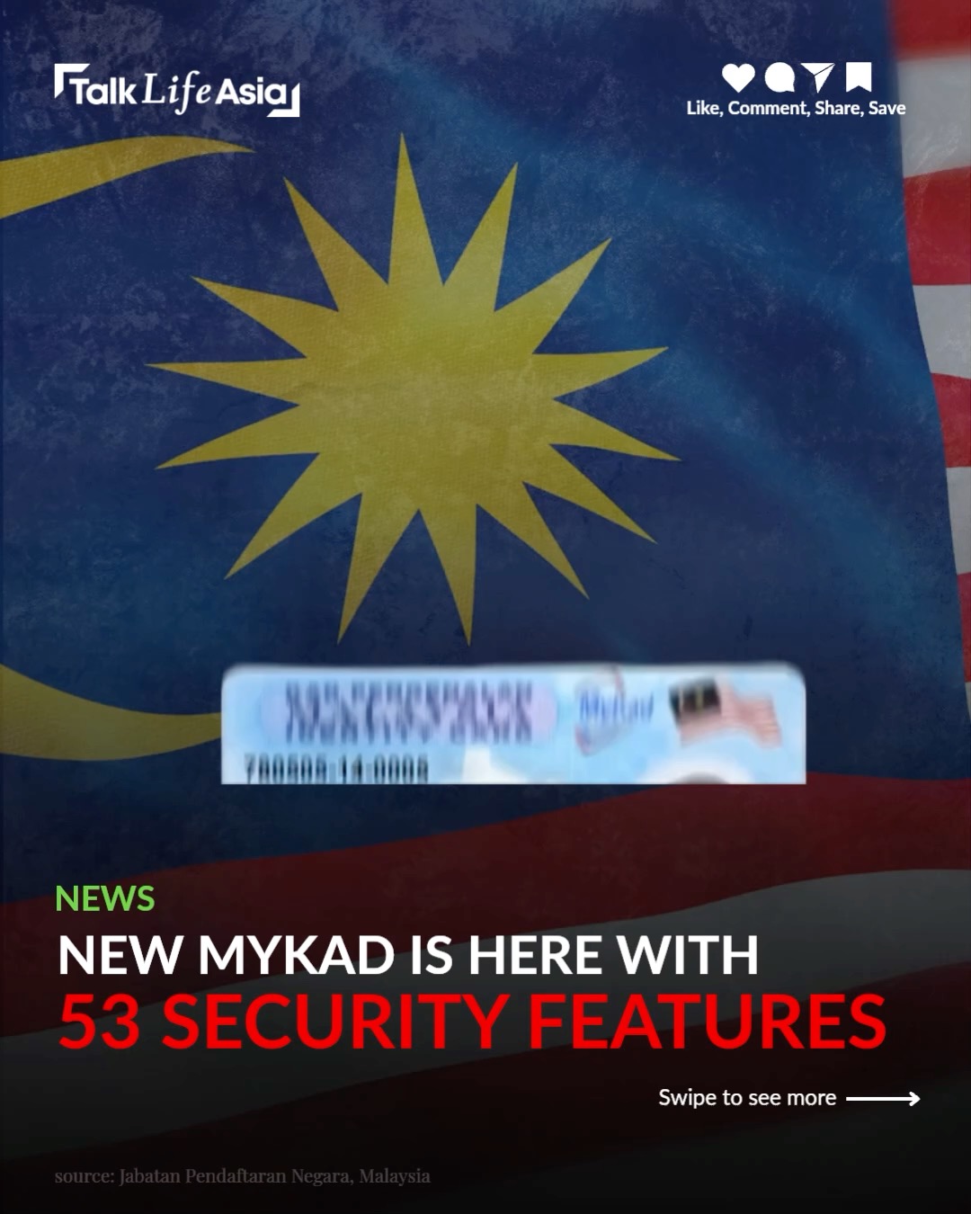 New MyKad, new look, more security 🔐 

Here’s what Malaysians need to know, including where to get 