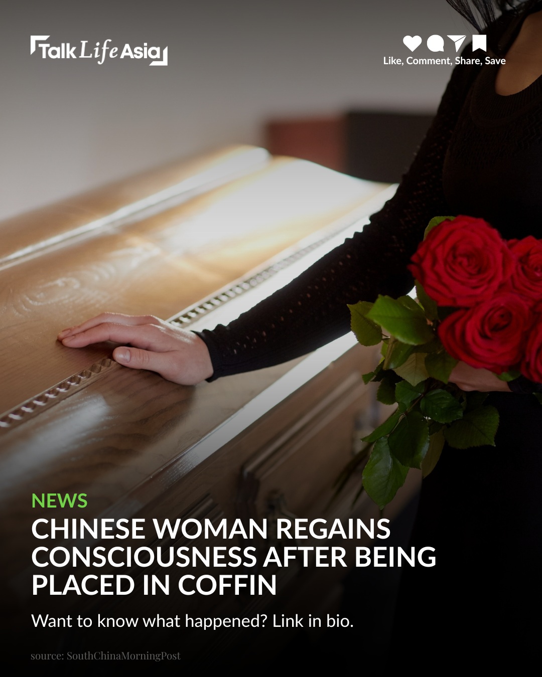 A woman in her 70s in China was thought to have died, until her family heard faint sounds coming fro