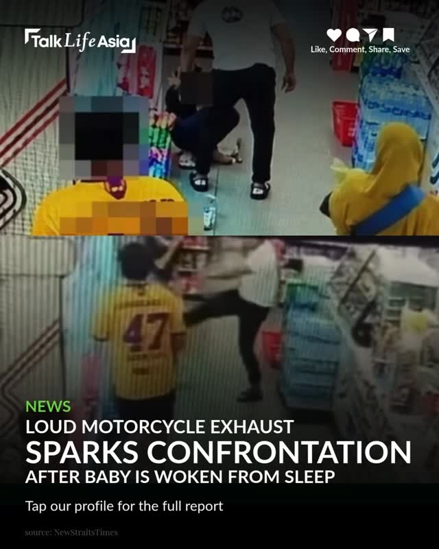 A motorcyclist’s loud exhaust reportedly woke a baby, but the complaint that followed allegedly esca