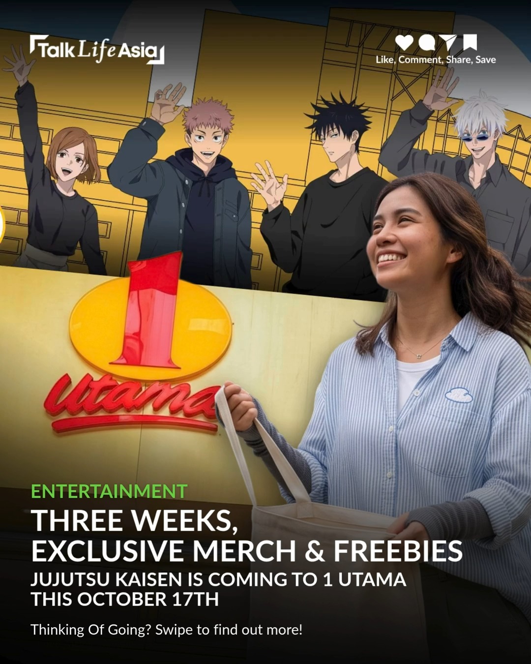 Calling all Jujutsu Kaisen fans! 🫡 

A limited-time pop-up is coming this October, and early visito