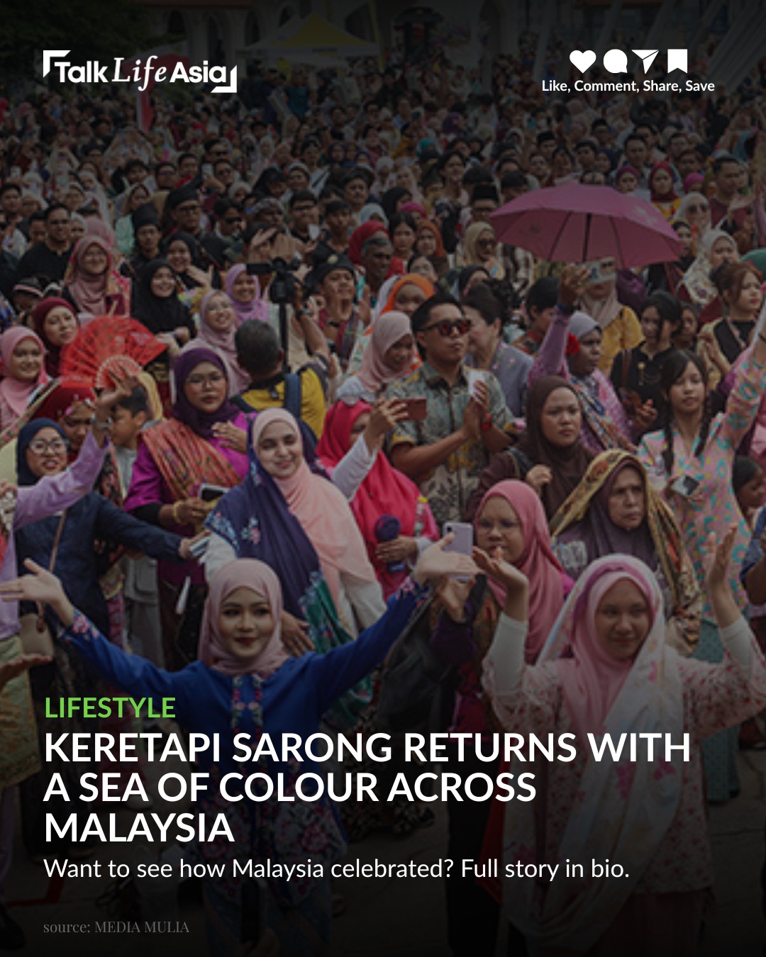 Sarongs out, Malaysia spirit on! Keretapi Sarong 2026 saw tens of thousands of Malaysians celebrate 