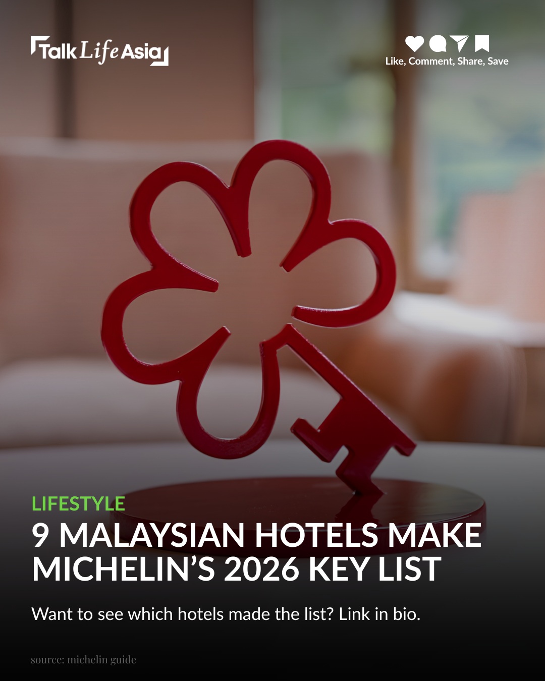 Staycation plans, anyone? 👀🔑 Nine Malaysian hotels have been recognised in the MICHELIN Key 2026 s