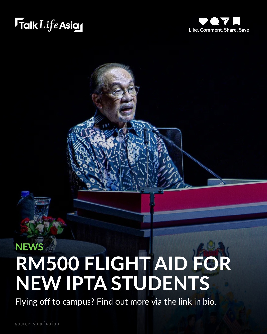 Got your IPTA offer? 🎓 If you’re flying between Peninsular Malaysia, Sabah, Sarawak or Labuan to st