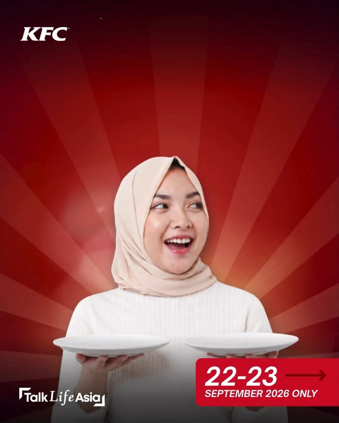 Jio your kawan for a KFC run! 🍗👀

2 Snack Plates are going for just RM22 on 22 and 23 September. 
